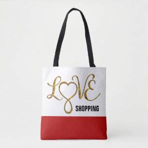 Infinity Heart Lemniscate - LIEBE Gold Tasche