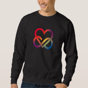 Infinity Heart - Liebe eines bunten Herzsymbols In Sweatshirt