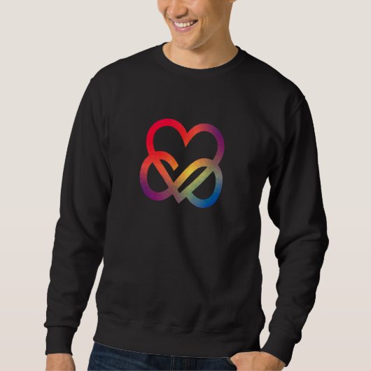 Infinity Heart - Liebe eines bunten Herzsymbols In Sweatshirt (Vorderseite)