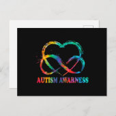 Infinity Heart Love Autism Awareness Needs No Word Postkarte (Vorne/Hinten)
