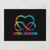 Infinity Heart Love Autism Awareness Needs No Word Postkarte (Vorderseite)
