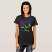 Infinity Heart Love Autism Awareness Needs No Word T-Shirt (Vorne ganz)