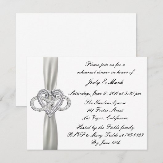 Infinity Heart Probe Dinner Einladung (Vorne/Hinten)