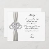 Infinity Heart Trauzeugin Card Einladung (Vorne/Hinten)