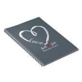 infinity heart wedding guest book planner notebook notizblock (Rechte Seite)