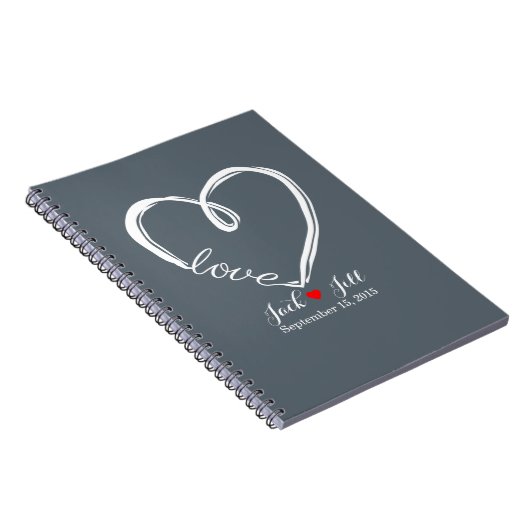 infinity heart wedding guest book planner notebook notizblock (Rechte Seite)