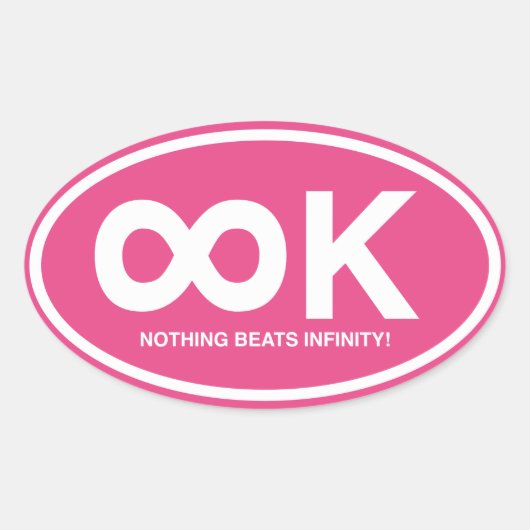 Infinity K Ovaler Aufkleber (Vorderseite)