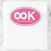 Infinity K Ovaler Aufkleber (Tasche)