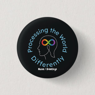 Infinity-Kunst verarbeitet die Welt anders Button