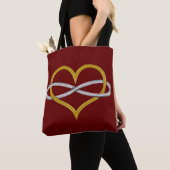 Infinity lemniscate Herz BiColor Gold Silber Tasche (Von Nahem)