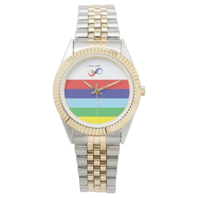 Infinity LGBTQ+ Pride-Tasche Armbanduhr (Vorderseite)