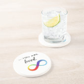 Infinity LGBTQ+ Pride-Tasche Getränkeuntersetzer (Seite)