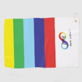 Infinity LGBTQ+ Pride-Tasche Golfhandtuch (Horizontal)