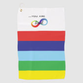 Infinity LGBTQ+ Pride-Tasche Golfhandtuch (Vorderseite)