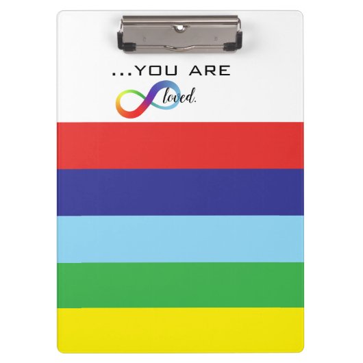 Infinity LGBTQ+ Pride-Tasche Klemmbrett (Vorderseite)