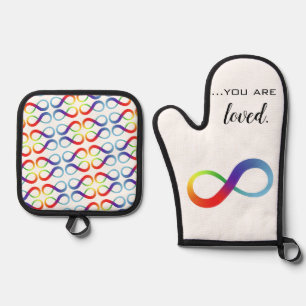 Infinity LGBTQ+ Pride-Tasche Ofenhandschuh & Topflappen-Set