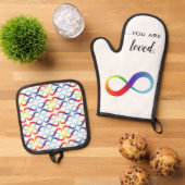 Infinity LGBTQ+ Pride-Tasche Ofenhandschuh & Topflappen-Set (Oben Unten)