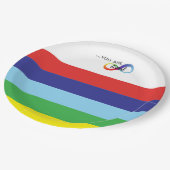 Infinity LGBTQ+ Pride-Tasche Pappteller (Schrägansicht)