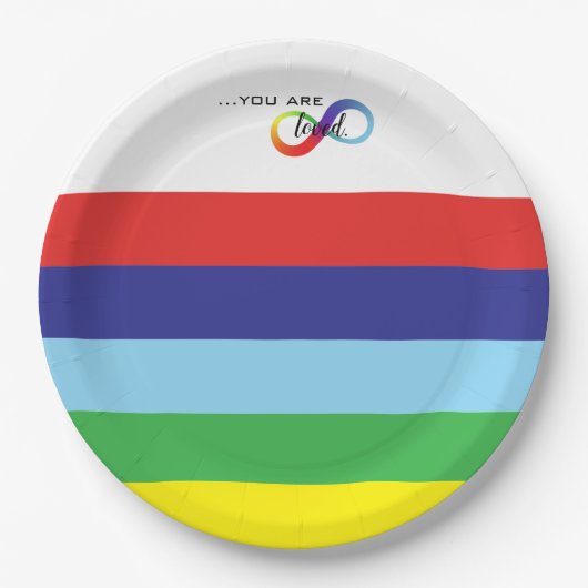 Infinity LGBTQ+ Pride-Tasche Pappteller (Vorderseite)