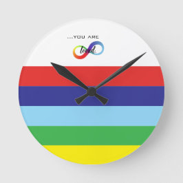 Infinity LGBTQ+ Pride-Tasche Runde Wanduhr