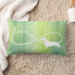 Infinity Liebe Lemniscate Kurz Hair Dackel 2 Lendenkissen