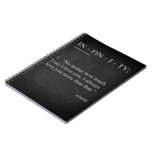 INFINITY Liebe Sie mehr Definition FOTO NOTEBOOK Notizblock (Linke Seite)