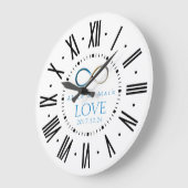 Infinity Love | Forever Gifts Große Wanduhr (Winkel)