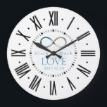 Infinity Love | Forever Gifts Große Wanduhr<br><div class="desc">Science Symbol design - great for students,  mathematicians,  math/science teachers,  professors,  researchers or for all you scientist types out there!</div>