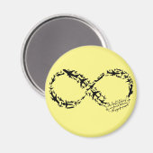 Infinity Magnet, Infinity Office Geschenke Magnet (Vorderseite/Rückseite)