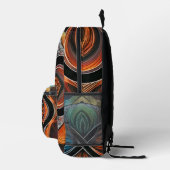 Infinity Mandala African Tribal Mask Abstrakt Bedruckter Rucksack (Rechts)