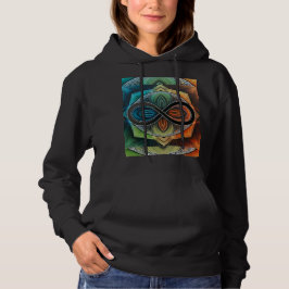Infinity Mandala African Tribal Mask Abstrakt Hoodie