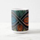 Infinity Mandala African Tribal Mask Abstrakt Kaffeetasse (Mittel)