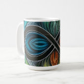 Infinity Mandala African Tribal Mask Abstrakt Kaffeetasse (Vorderseite Links)