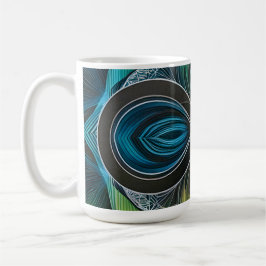 Infinity Mandala African Tribal Mask Abstrakt Kaffeetasse