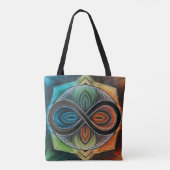 Infinity Mandala African Tribal Mask Abstrakt Tasche (Rückseite)