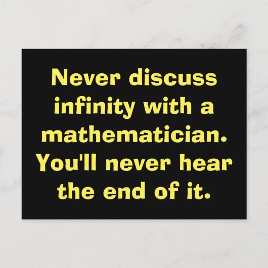 Infinity Math Postcards Postkarte (Vorderseite)