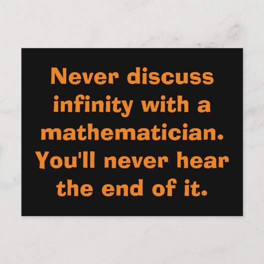 Infinity Math Postkarten (Vorderseite)