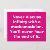 Infinity Math Postkarten (Vorne/Hinten)