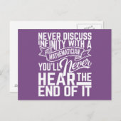 Infinity Math Postkarten (Vorne/Hinten)