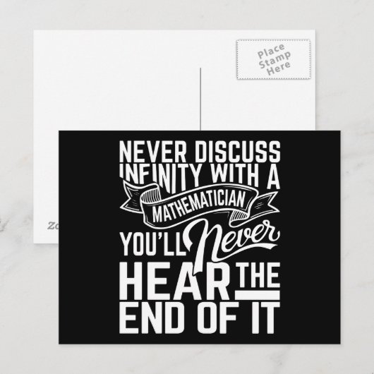 Infinity Math Postkarten (Vorne/Hinten)