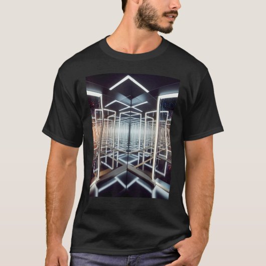 Infinity Mirrors Mesmerizing Art Depth Mirror T-Shirt (Vorderseite)