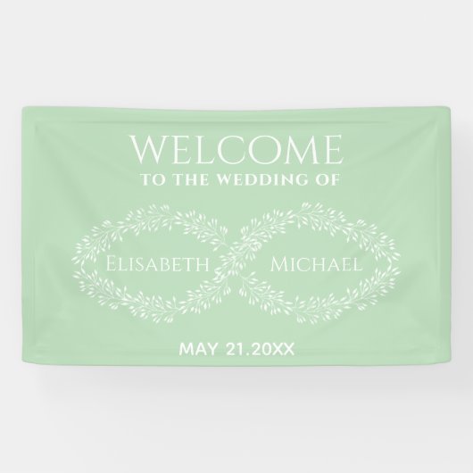 Infinity neo mint botanische romantische Chic eleg Banner (Horizontal)