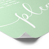 Infinity neo mint botanische romantische Chic eleg Poster (Ecke)