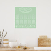 Infinity neo mint botanische romantische Chic eleg Poster (Küche)