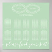 Infinity neo mint botanische romantische Chic eleg Poster (Vorne)