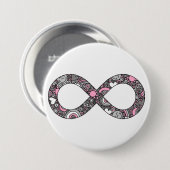 Infinity Neurodiverser Doodle Demigirl Pride Flag Button (Vorne & Hinten)
