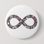 Infinity Neurodiverser Doodle Demigirl Pride Flag Button (Vorderseite)