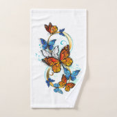 Infinity of Monarch Butterflies Badhandtuch Set (Handtuch)