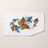 Infinity of Monarch Butterflies Badhandtuch Set (Handtuch)