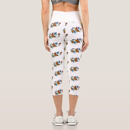 Infinity of Monarch Butterflies Capri Leggings (Rückseite)